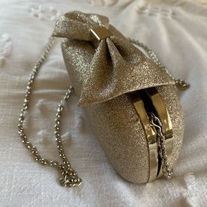 Aldo gold sparkle clutch purse